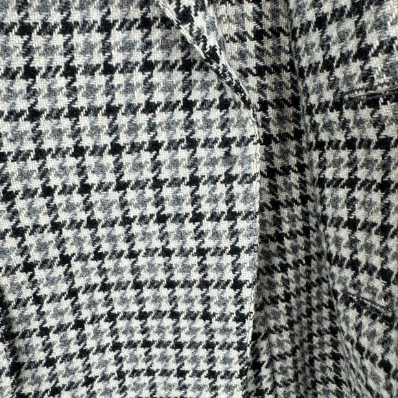 MICHAEL NOVARESE Vintage Beige Black Houndstooth 100% Wool Blazer Size 42R - Picture 9 of 12